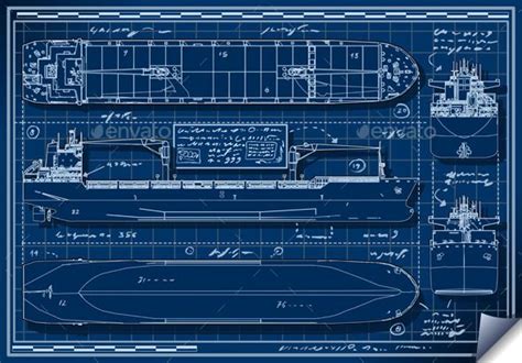 Blue Print of a Cargo Ship | Blueprints, Cargo shipping, Boat plans