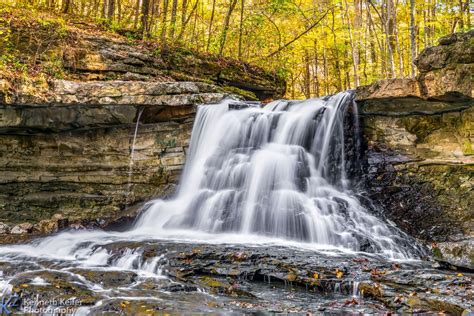 Indiana Gallery | McCormicks Creek Waterfall Autumn | Waterfall, State parks, Natural wonders