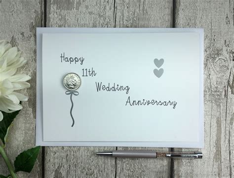 11th Anniversary Card Steel Wedding Anniversary | Etsy