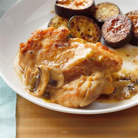 Pressure-Cooker Chicken Thighs in Wine Sauce Recipe | Taste of Home