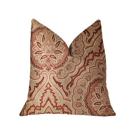 Red and Beige Luxury Throw Pillow 18in x 18in - Walmart.com - Walmart.com