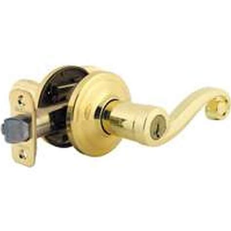 Kwikset Lido 740 Signature Entry Lever Lock, Bright Polished Brass