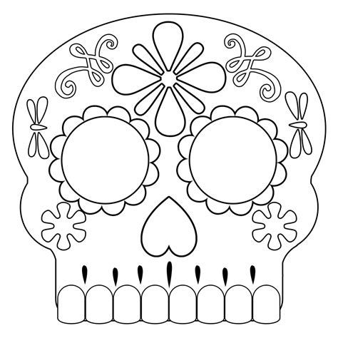 Day of the Dead Masks Sugar Skulls Free Printable - Paper Trail Design