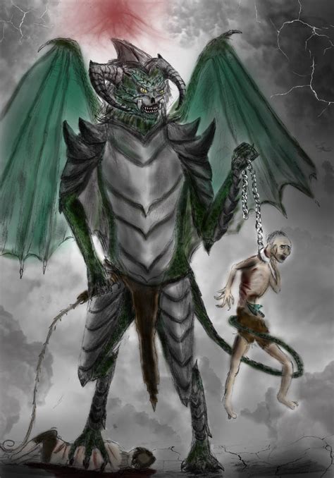 Molag Bal- daedric Lord of enslavement (colored) by Spynder4 on DeviantArt