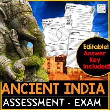 Ancient India Test Assessment | Ancient India Exam Google Slides Test Quiz