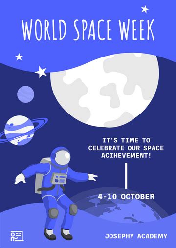 World Space Week Poster - Visual Paradigm Blog