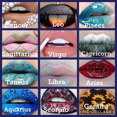 Zodiac lip art Comment your sign and your favorite lip art 😊 | Zodiac signs sagittarius, Zodiac ...