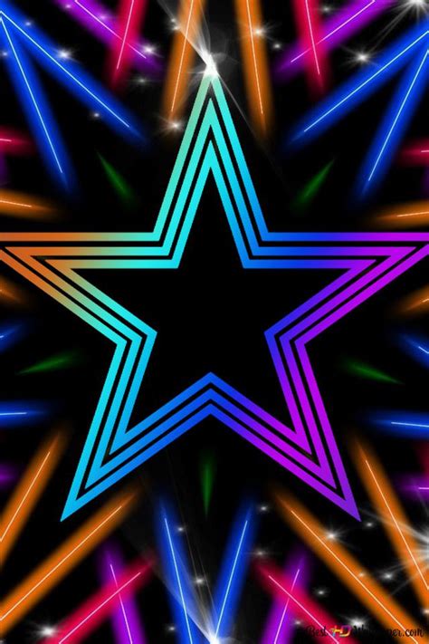 Neon stars HD wallpaper download