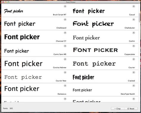 Font picker app - bikesmokasin