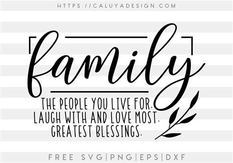 Free Family Quote SVG, PNG, EPS & DXF by Caluya Design