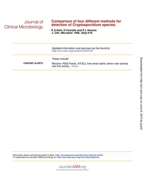 (PDF) Comparison of Four Different Methods for Detection of