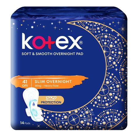 Kotex Soft & Smooth Slim Overnight Wing Pads - Heavy(41cm) | NTUC FairPrice