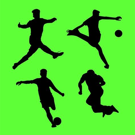 Premium Vector | Football player silhouette