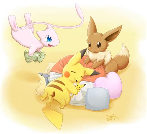 Mew, Eevee, and Pikachu in a Play Room - Mew the Pokemon Photo ...