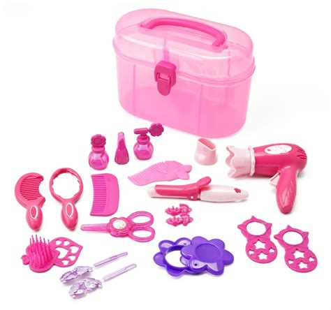 Conjunto de brinquedos infantis para meninas jogo de cabeleireiro de jogos para meninas isolado ...