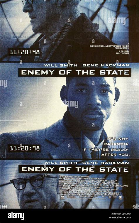 WILL SMITH, GENE HACKMAN POSTER, ENEMY OF THE STATE, 1998 Stock Photo ...