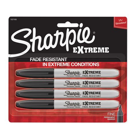 Sharpie Extreme Permanent Markers Fine Point Black 4 Count - Walmart.com