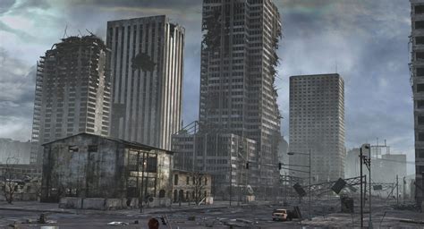 Destroyed City 3D Model - 3DmKits