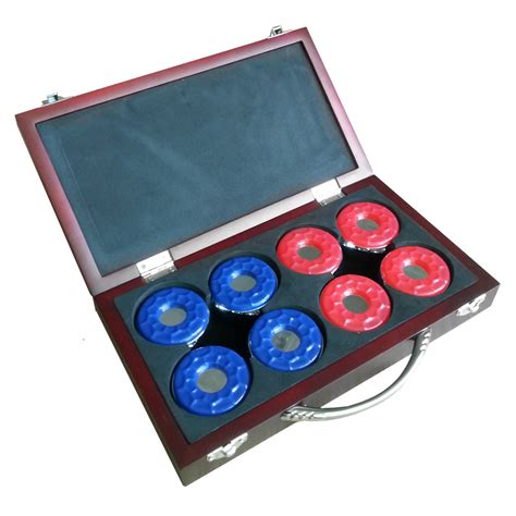 Shuffleboard Pucks W/ Case - Set Of 8