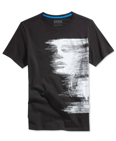 Guess Cotton Men's Subliminal Graphic-print T-shirt in Black for Men - Lyst