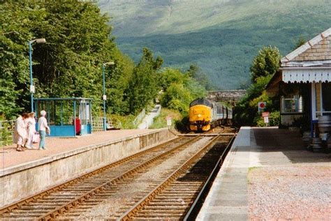 Train at Taynuilt Station, 1994 (C) Rob Newman | Train, Station, Railroad tracks