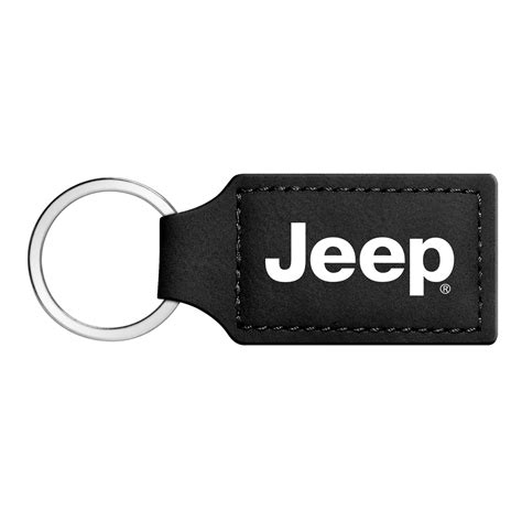 iPick Image - Jeep Rectangular Black Leather Key Chain - Walmart.com ...