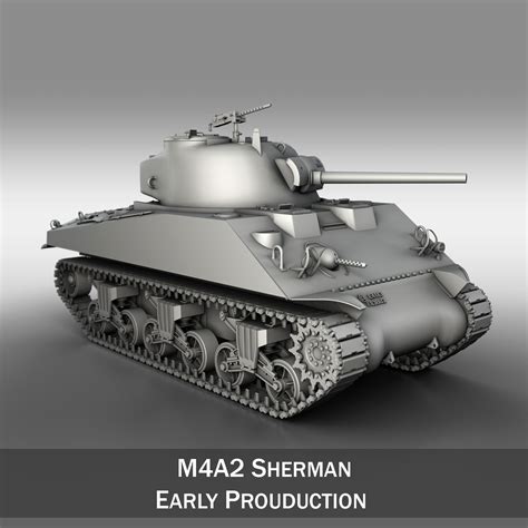 M4A2 Sherman - Medium Tank 3D Model - FlatPyramid