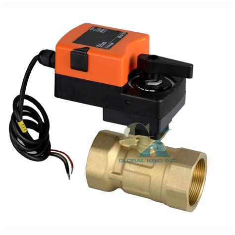 DC 24V, 3/4'' Motorized Control Valve DN 20MM Brass 2 Way Electric ...