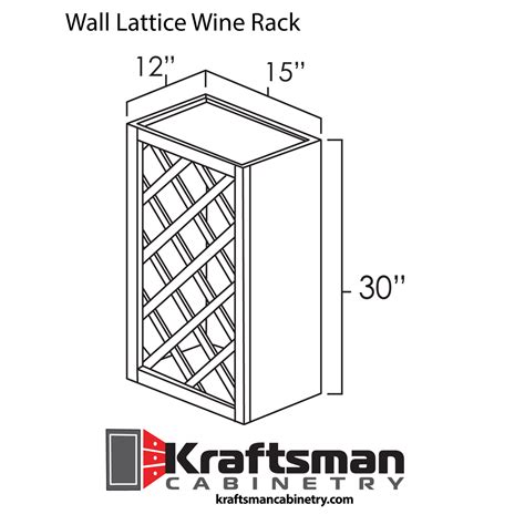 Wall Lattice Wine Rack Summit Platinum Shaker | Kraftsman Cabinetry | Professional Cabinet Options