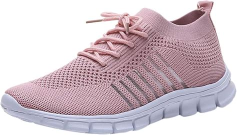 Womens Sports Running Shoes Lightweight Knit Mesh Trainers Athletic ...