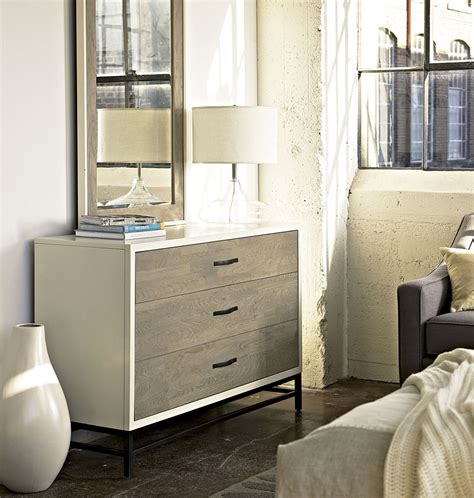 Modern Gray and White 3 Drawer Dresser | Zin Home