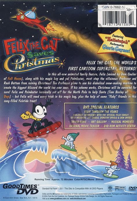 Felix the Cat Saves Christmas on DVD Movie