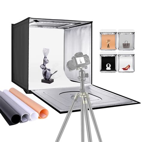 NEEWER Photo Studio Light Box, 20” x 20” Shooting Light Tent with Adjustable Brightness ...