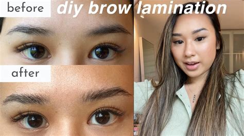 DIY BROW LAMINATION TUTORIAL | at home & first impression! - YouTube