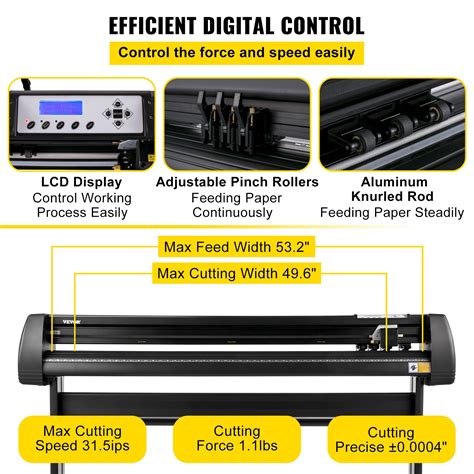 53" Vinyl Cutter Plotter Machine Signcut Software Lcd Display Work With Mac Ios | VEVOR US