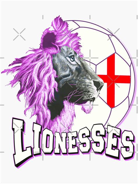 "England Lionesses | World cup | Go Lionesses | England football team | violet" Sticker for Sale ...