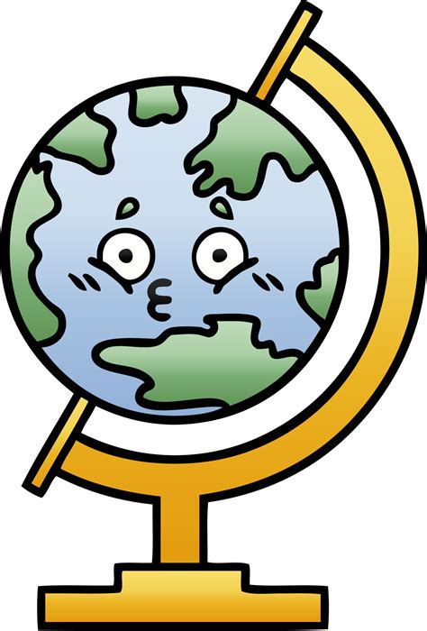 gradient shaded cartoon globe of the world 36445639 PNG