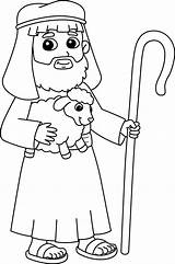 Shepherd Bible Coloring sketch template
