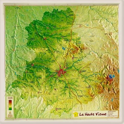 Carte En Relief De La Haute Vienne 87 GeoRelief | lupon.gov.ph