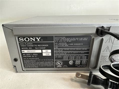 Sony DVD VCR Combo Player Vhs Remote & Cables SLV-D360P - Etsy