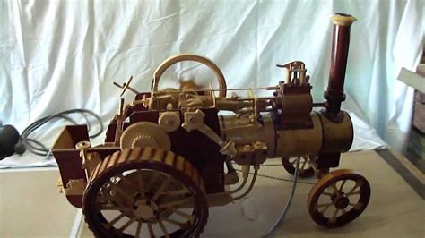 Model "Minnie" Steam Traction Engine - In Wood (3 of 3) - YouTube