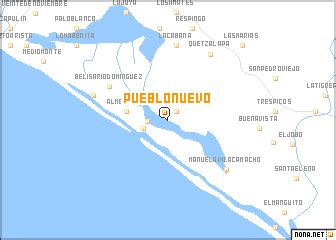 Pueblo Nuevo (Mexico) map - nona.net