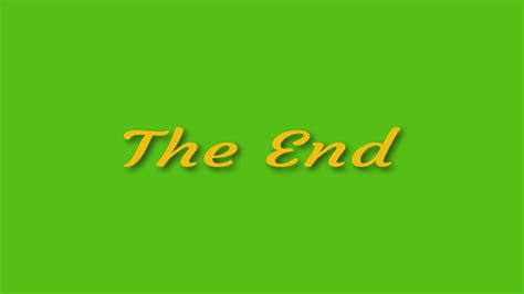 The End Text Animation on Green Background Free Video 20765907 Stock Video at Vecteezy