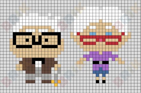 up disney in pixels | Pixel art, Cross stitch art, Bead art