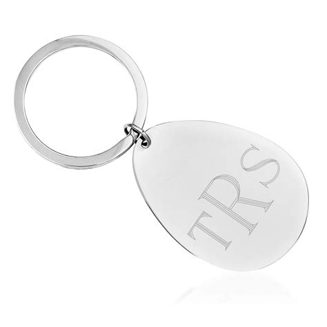 Sterling Silver Oval Engravable Key Chain | Ross-Simons