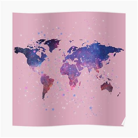 "Cute world map" Poster for Sale by Aya-salah123 | Redbubble