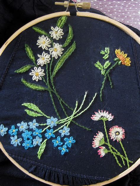 flower embroidery | I finally finished an embroidered flower… | Flickr