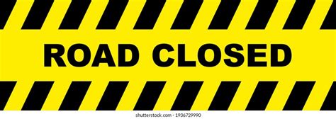 Caution Traffic Sign Road Closed Sign Stock Vector (Royalty Free) 1936729990 | Shutterstock