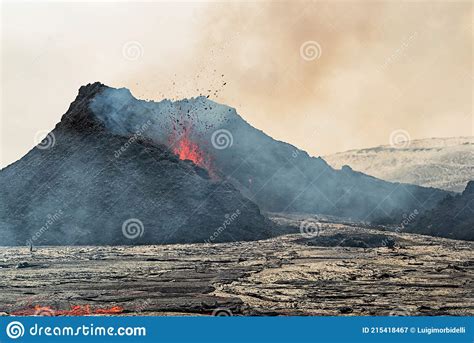 Fagradalsfjall Volcanic Eruption, Iceland Stock Image - Image of heat, earth: 215418467