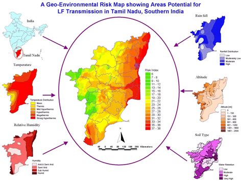 Geographic Environmental Risk Map Tamil Nadu - Mapsof.Net